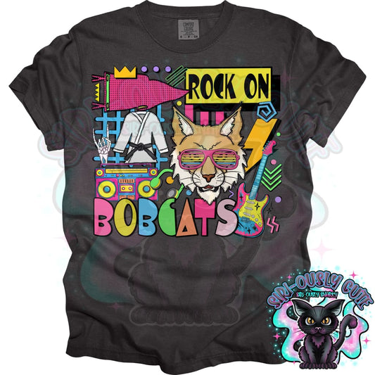 90S Rock On Bobcats Karate Mascot