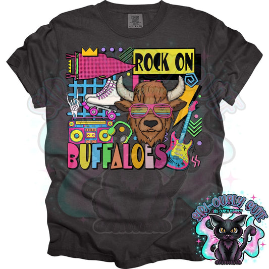 90S Rock On Buffaloes 2 Roller Skates Mascot