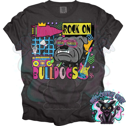 90S Rock On Bulldogs Badminton Mascot