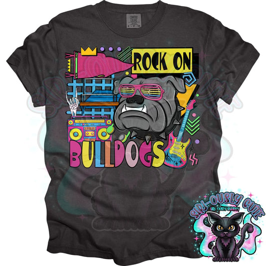 90S Rock On Bulldogs Gymnastics Mascot