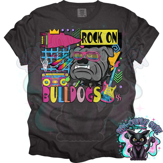 90S Rock On Bulldogs Skiing Mascot