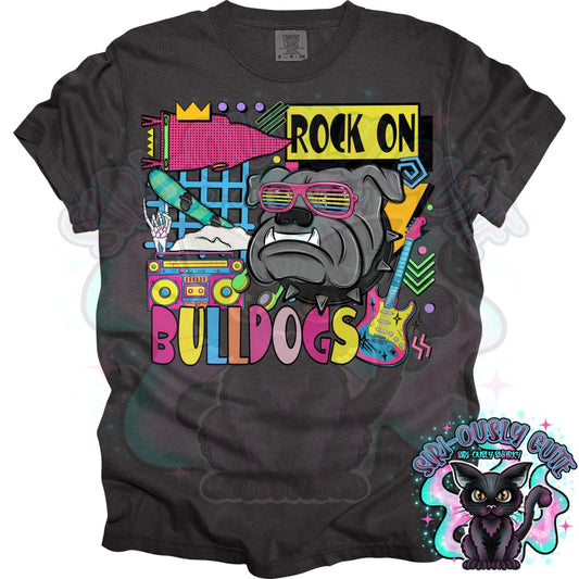 90S Rock On Bulldogs Snowboarding Mascot