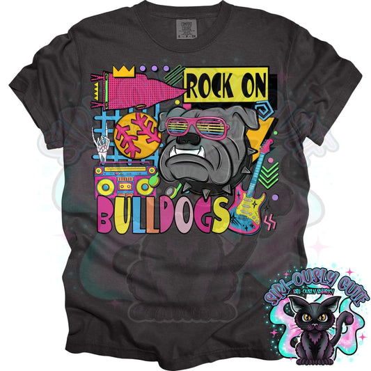 90S Rock On Bulldogs Softball Mascot