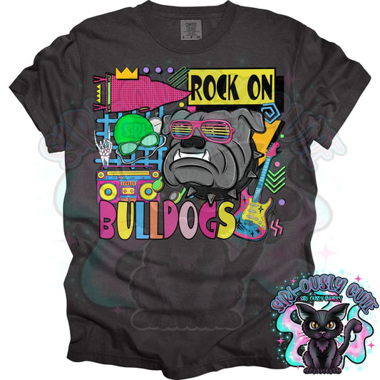 90S Rock On Bulldogs Swim Mascot