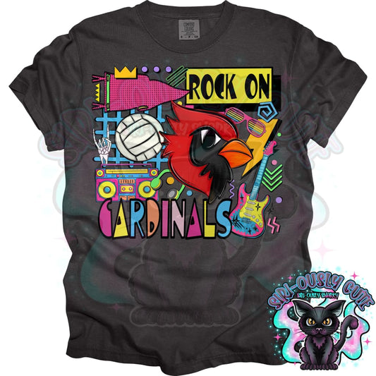 90S Rock On Cardinals Volleyball Mascot
