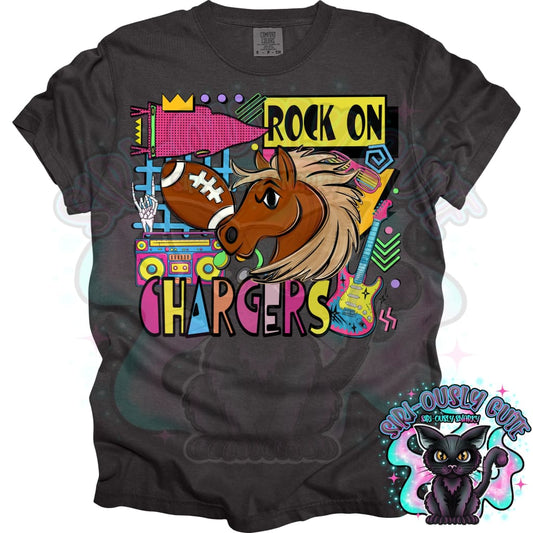 90S Rock On Chargers Football Mascot