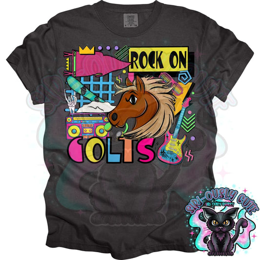 90S Rock On Colts Snowboarding Mascot