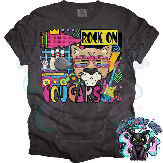 90S Rock On Cougars Bowling Mascot