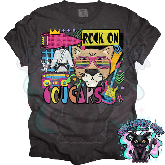 90S Rock On Cougars Karate Mascot