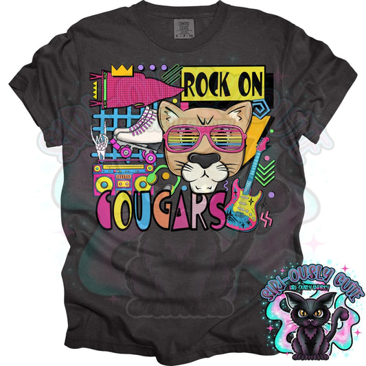 90S Rock On Cougars Rollerskating Mascot