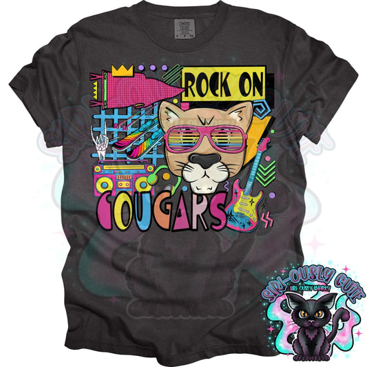 90S Rock On Cougars Skiing Mascot