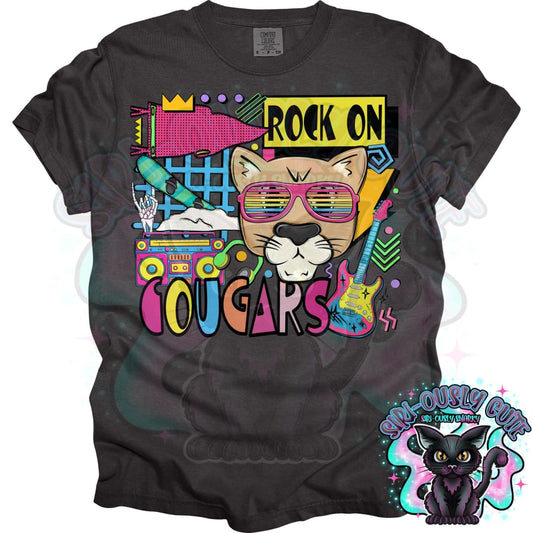 90S Rock On Cougars Snowboarding Mascot
