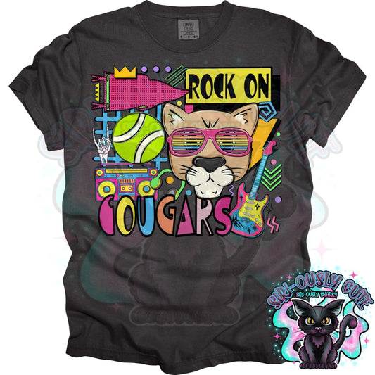 90S Rock On Cougars Tennis Mascot