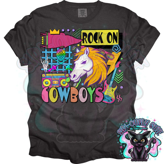 90S Rock On Cowboys (Horse) Fencing Mascot