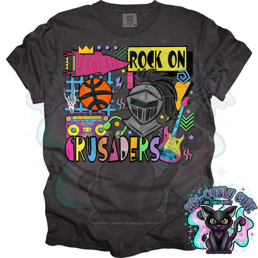 90S Rock On Crusaders Basketball Mascot
