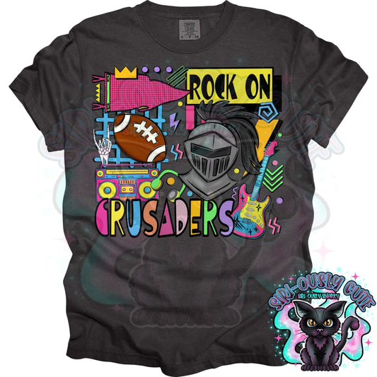 90S Rock On Crusaders Football Mascot