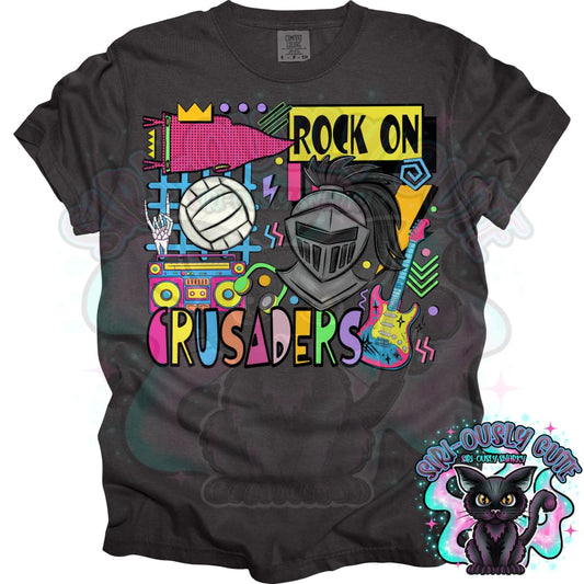90S Rock On Crusaders Volleyball Mascot