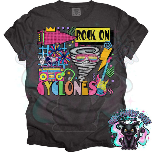 90S Rock On Cyclones Cheer Mascot