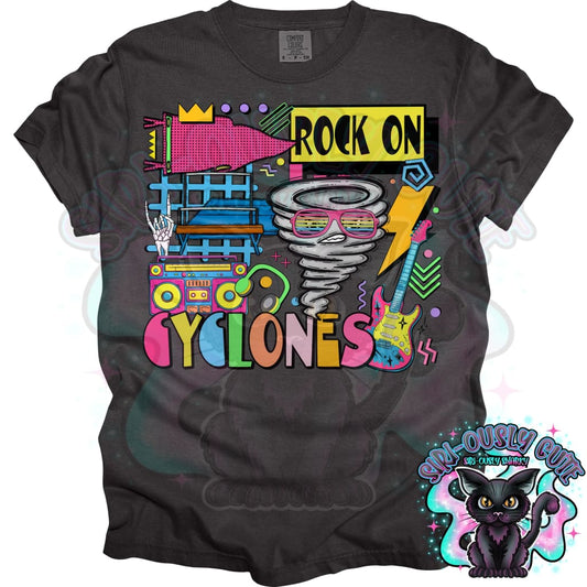 90S Rock On Cyclones Gymnastics Mascot