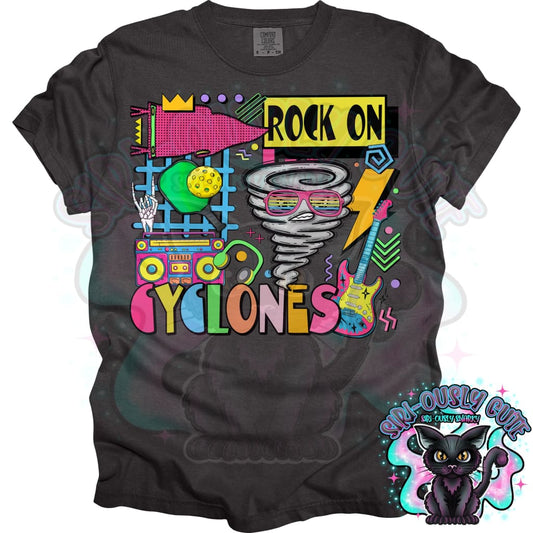 90S Rock On Cyclones Pickleball Mascot