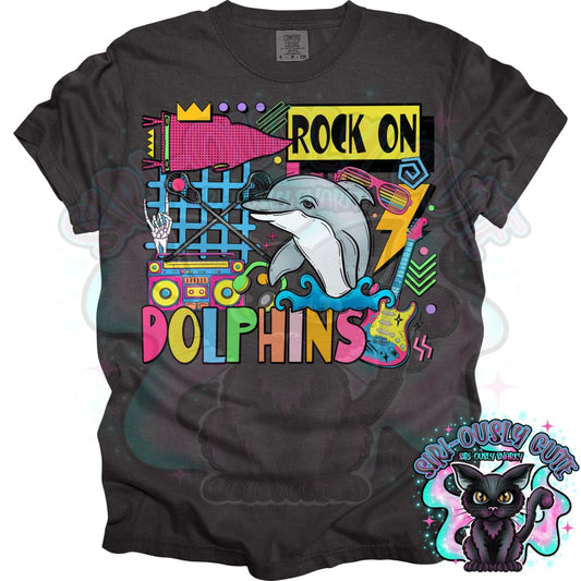 90S Rock On Dolphins Lacrosse Mascot