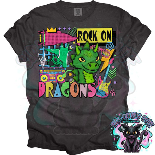 90S Rock On Dragons Wrestling Mascot