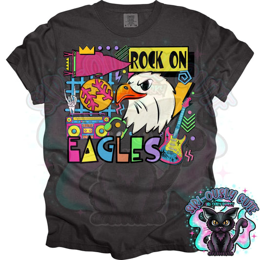 90S Rock On Eagles Softball Mascot