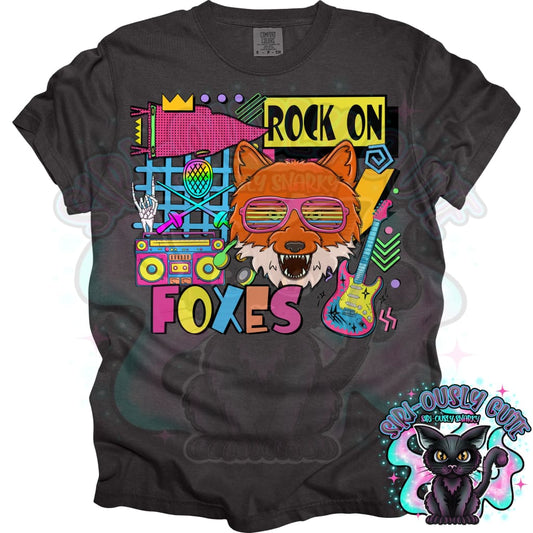90S Rock On Foxes Fencing Mascot