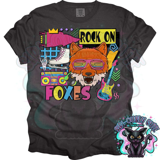 90S Rock On Foxes Ice Skating Mascot