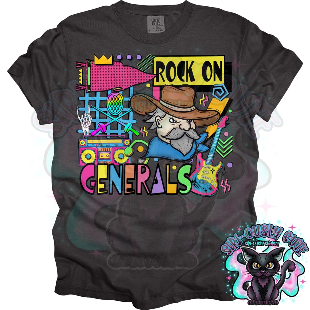 90S Rock On Generals Fencing Mascot