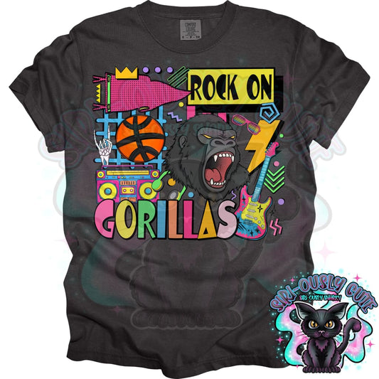 90S Rock On Gorillas Basketball Mascot
