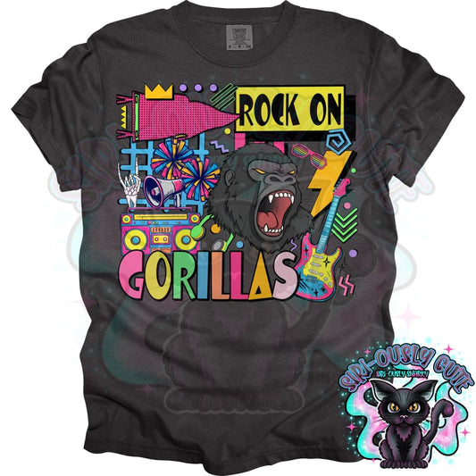 90S Rock On Gorillas Cheer Mascot