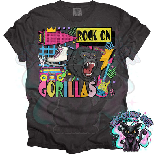90S Rock On Gorillas Ice Skate Mascot