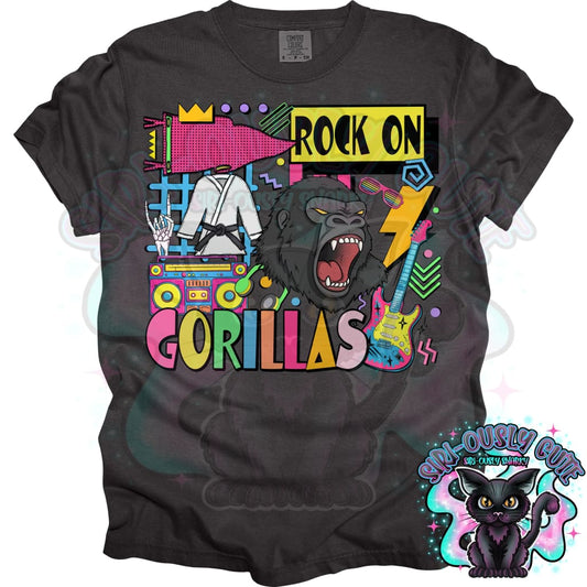 90S Rock On Gorillas Karate Mascot