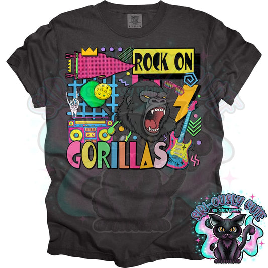 90S Rock On Gorillas Pickleball Mascot