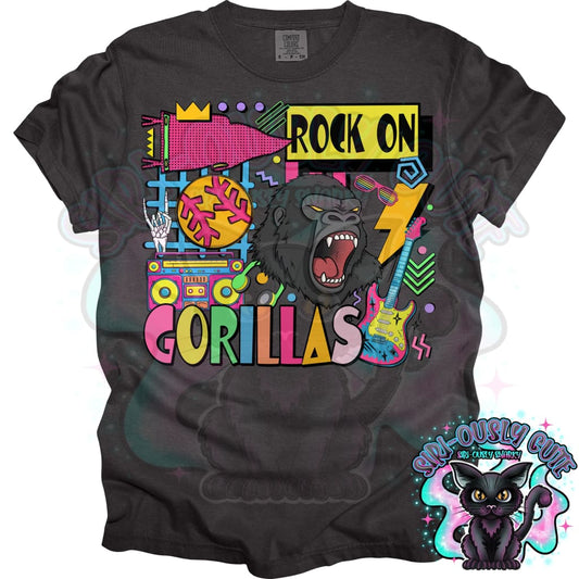 90S Rock On Gorillas Softball Mascot