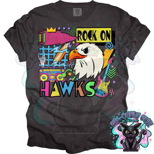 90S Rock On Hawks 2 Surfing Mascot
