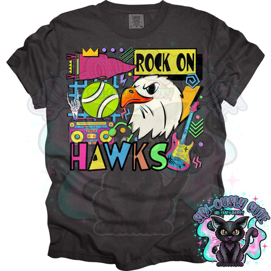 90S Rock On Hawks 2 Tennis Mascot