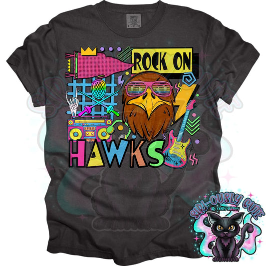 90S Rock On Hawks Fencing Mascot