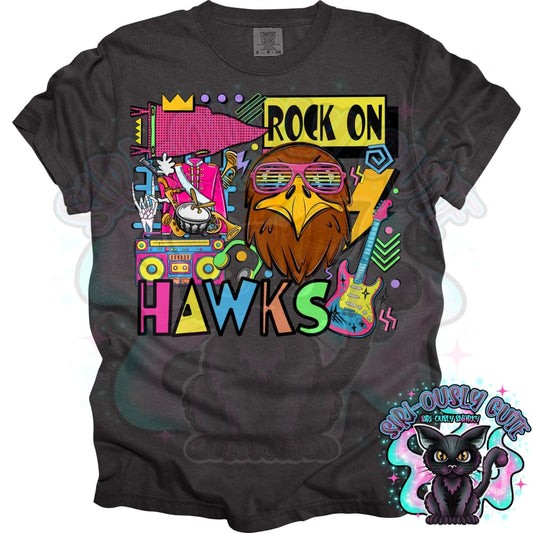 90S Rock On Hawks Marching Band Mascot