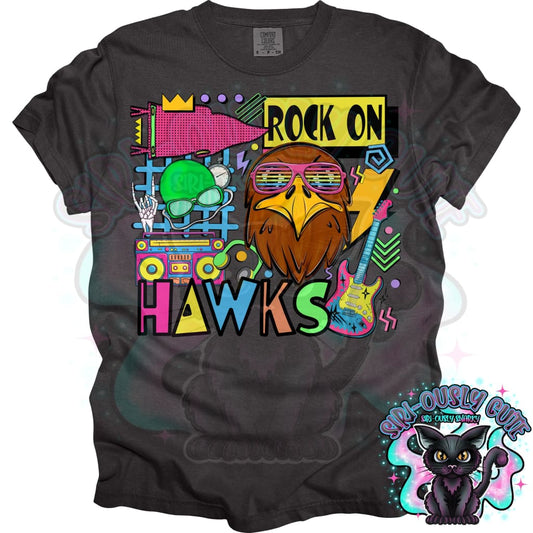 90S Rock On Hawks Swim Mascot