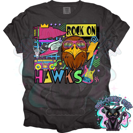 90S Rock On Hawks Track And Field Mascot