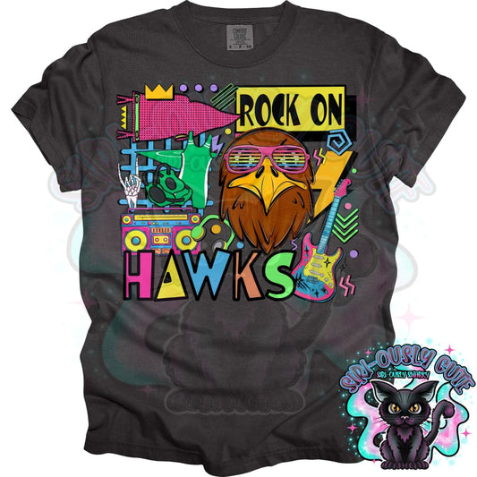 90S Rock On Hawks Wrestling Mascot