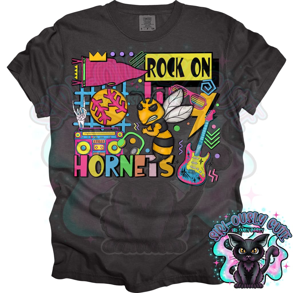 90S Rock On Hornets Softball Mascot