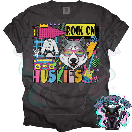 90S Rock On Huskies Karate Mascot