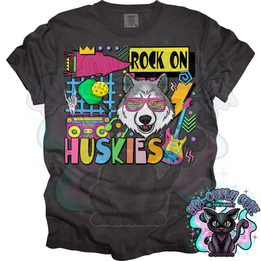 90S Rock On Huskies Pickelball Mascot