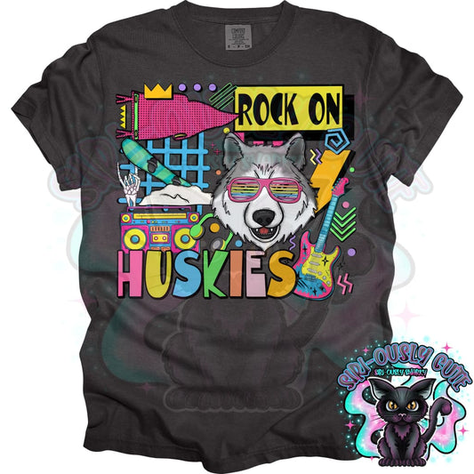 90S Rock On Huskies Snowboarding Mascot