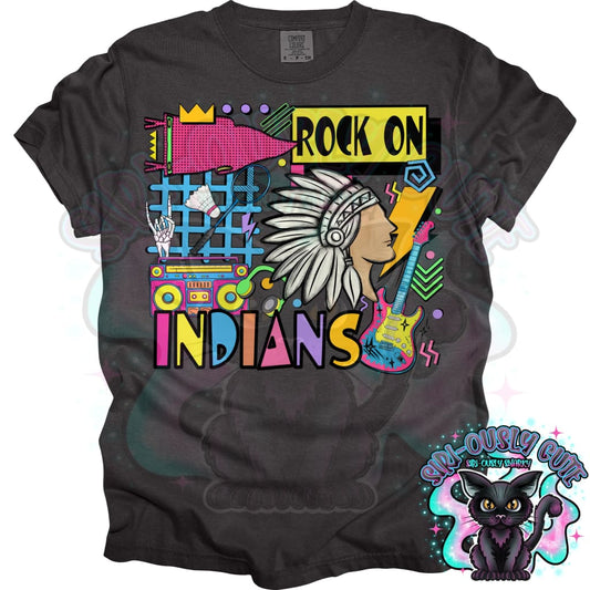 90S Rock On Indians Badminton Mascot