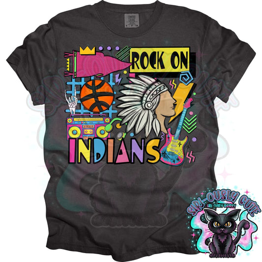 90S Rock On Indians Basketball Mascot