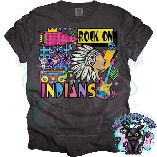 90S Rock On Indians Cheer Mascot